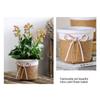19.5cm Paper Rope Braided Fresh Flower Pot Decorative Basket Woven Flower Pot Cover Waterproof Simulated Succulent Flower Basket