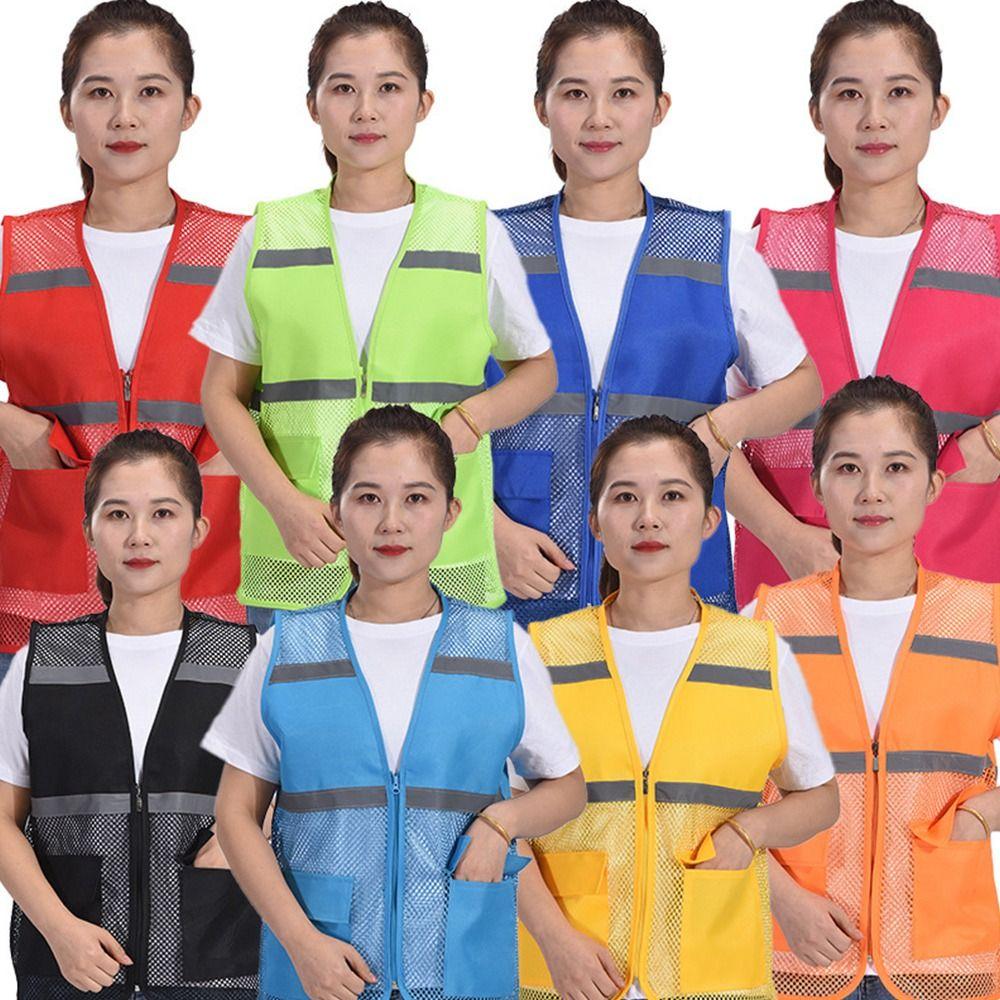 Ärmlös V-ringad Väst Genomskinlig Nätväst Herr Dam Säkerhetsväst Utomhusaktiviteter