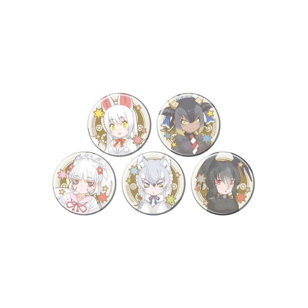

Kemono Friends 3 06 Can Badge Complete Set [ANTRAITE Illustration] (5-Piece Box)