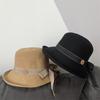 Fisherman's Hat Lady Spring and Autumn Travel British Top Hat Fashion Casual Versatile Knitted Basin Hat Shows Small Face