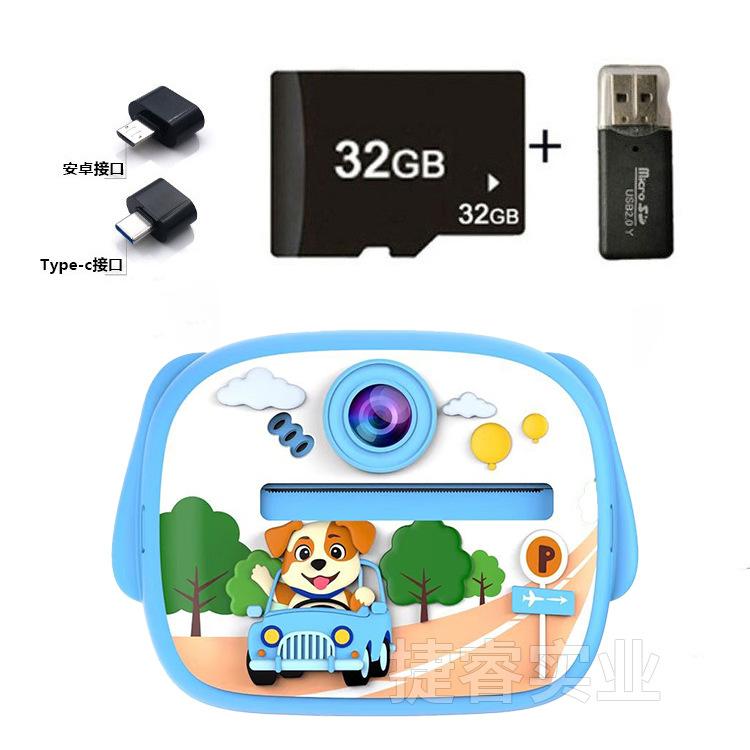 

Детская камера, мини-камера Clapper, снимок из портативной цифровой камеры на термобумаге синий