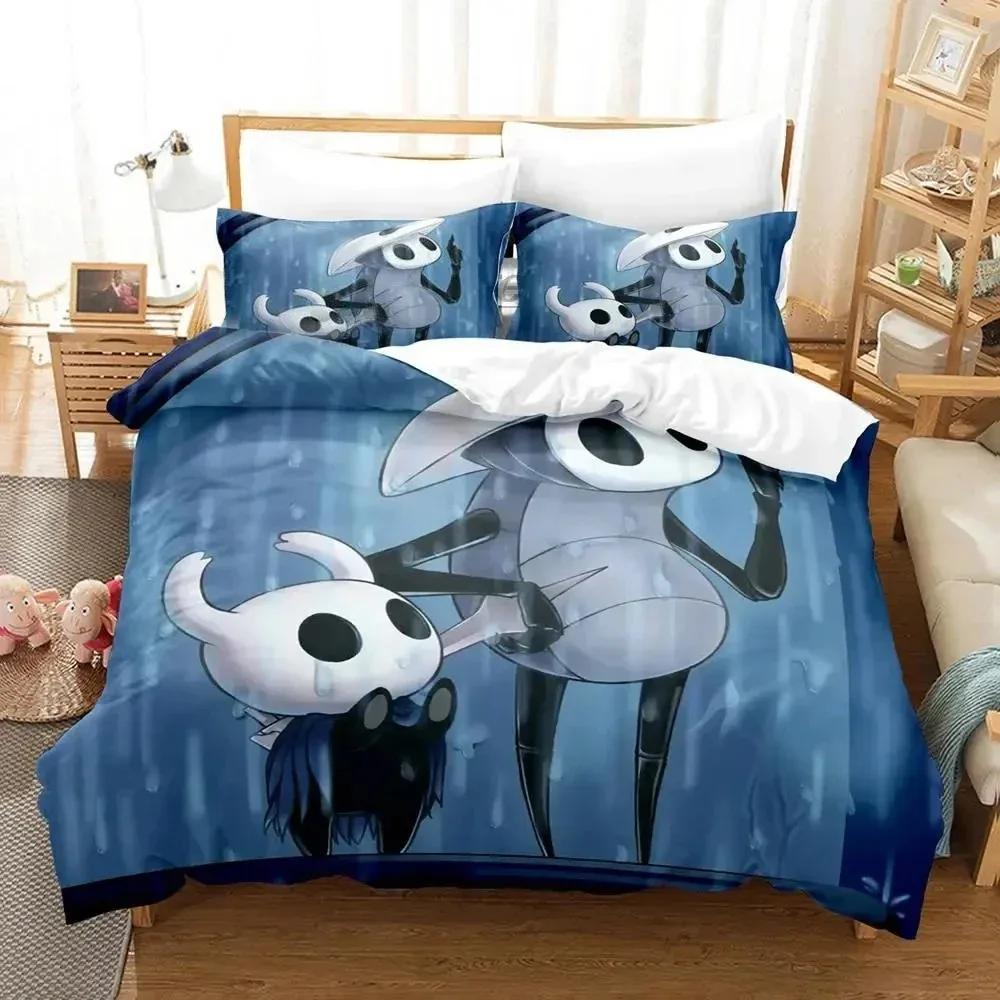 Anime Game Holow Knight Beding Set Soft Duvet Cover Bed Linen Set Comfortable Quilt Cover Pilowcase Warm Comforter King Quen Sized Dimensions Young