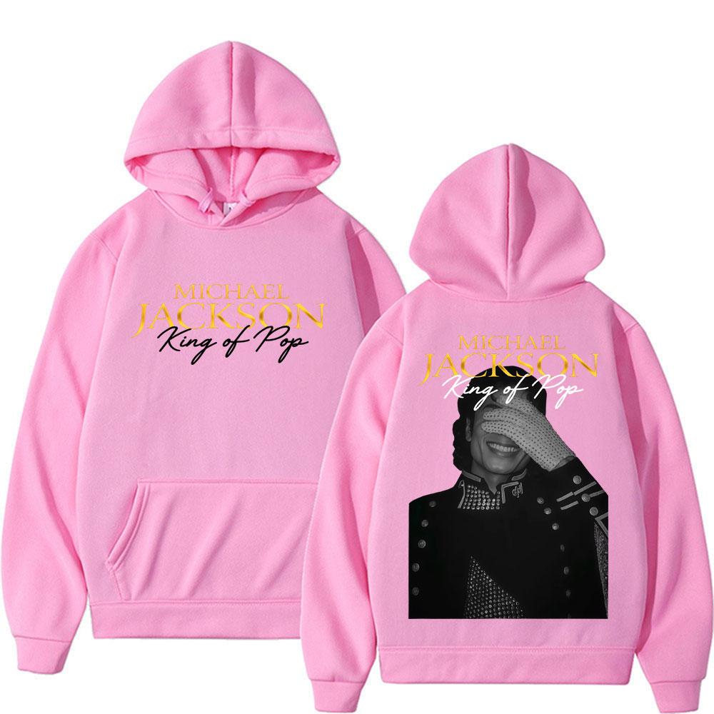 Unisex Woman'sMichael Jackson King of Pop Hip Hop Style Hoodies Men Women Harajuku Streetwear Vintage Sweatshirt High Quality Fleece Pullovers