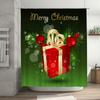 TU Weihnachtsduschvorhang Festliche Feiertagsdekoration Rote Geschenkbox Winterthema Badezimmer-Set Wasserdicht Modernes Design Heimdekoration