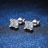 D Color 1ct  Moissanite Stud Earrings For Women Luxury Jewelry Original 925 Sterling Diamond Wedding Party Earring Gift