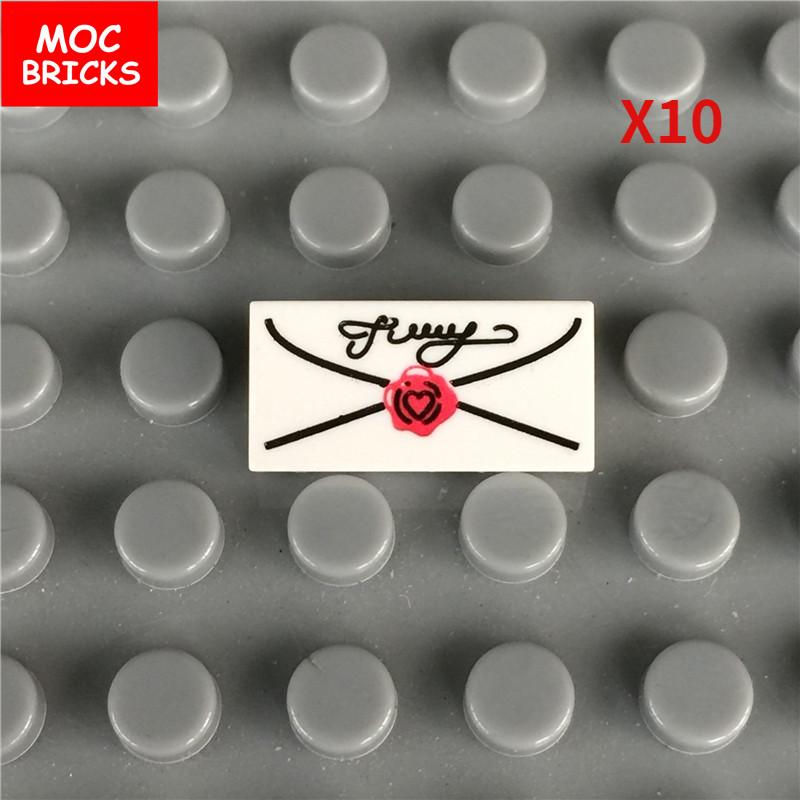 MOC Bricks DIY Printed Tile 1x1 1x2 2x2 2x3 1x4 Solar Panel Gauge Map Compass Assembled Building Block Accessories Kids Toy Gift