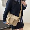 Brown Vintage PU Crossbody Bag Handbag Female Tote Bag Creative Suede Velvet Shoulder Bag  Outdoor