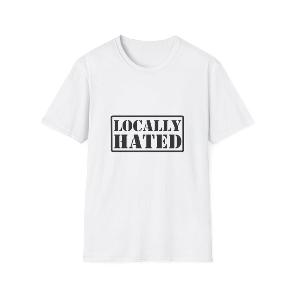 Lokal gehasstes T-Shirt | Kräftiger Schablonen-Schriftzug, Streetwear-Statement