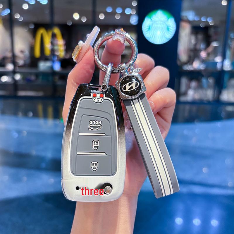 Hyundai Elantra & ix35 Verna Key Case - Metal Shell Folding Cover for 20 Models