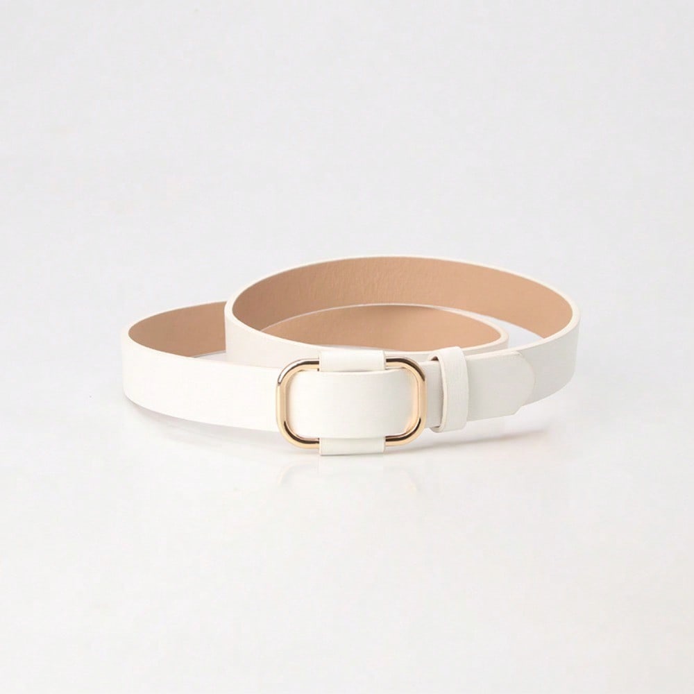 Simple Light Luxury Women's Belt Jeans Non-porous Belt Versatile Casual Pants Belt