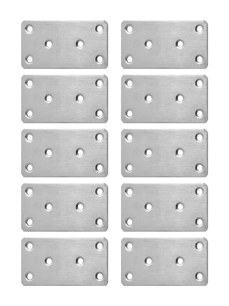 For Connecting Furniture Flat Brackets 80mm X 40mm X 2mm Easy To Install Furniture Connectors Long-lasting Performance