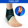 Knöchelbandage Schwarz Elastische Polyesterfaser Leicht Atmungsaktiv Anti Verstauchungen Knöchelstütze für den linken Fuß