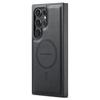For Samsung Galaxy S23 Ultra Magnetic Case PC+TPU+PU Leather Phone Cover