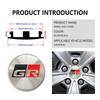 For Toyota 4pcs 56/60mm Car Wheel Center Hub Cap Rim Cover Stickers Crown GR Corolla YARIS Auris C-HR Hilux Vios Prius