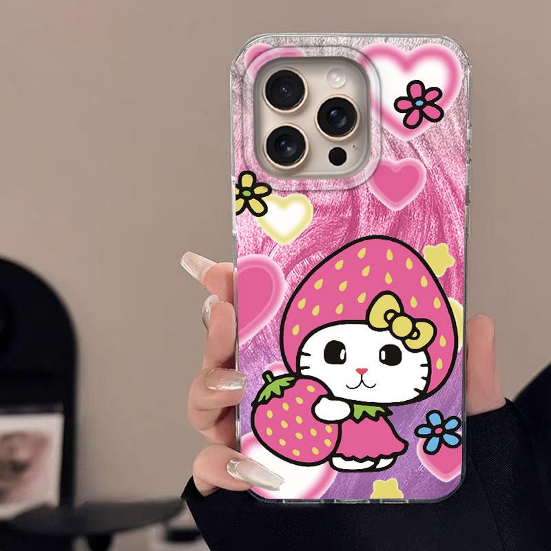 Case For IPhone 16 16 Pro Max 5G Phone Cover Cartoon Cat Panda Pattern Popular Fashion Protective Silicone Bumper For IPhone 16