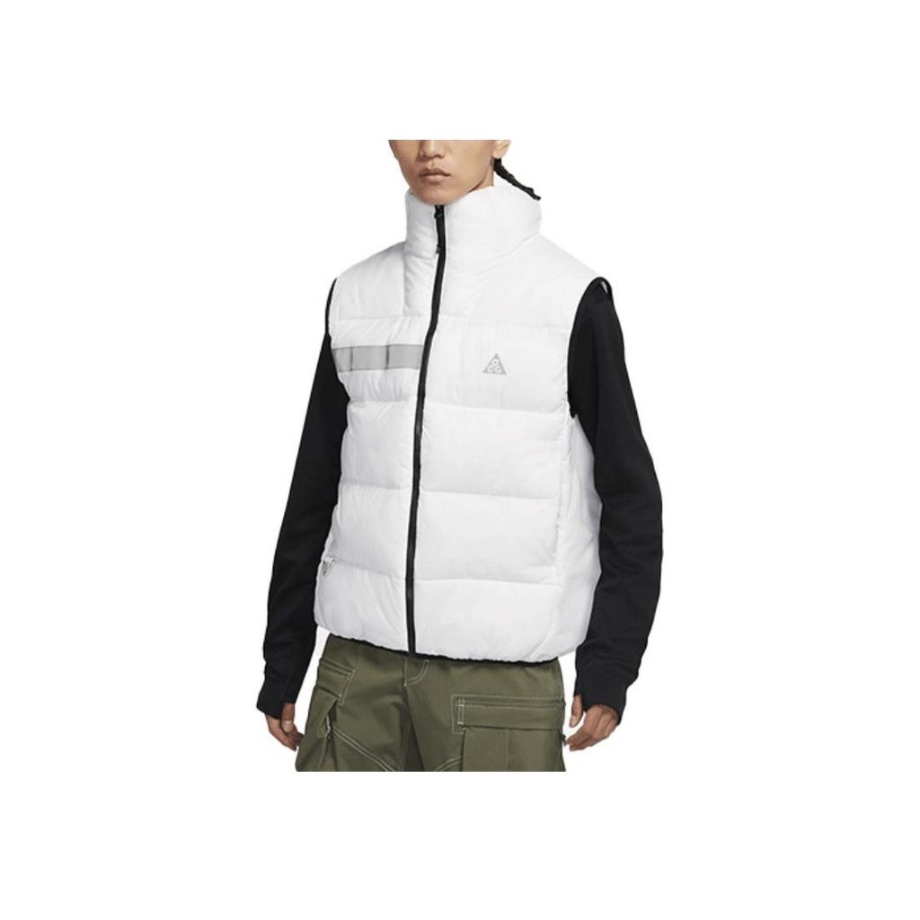 Nike Therma-Fit Adv Airora Logo Print Stand Collar Sports Down Vest Men Vest White DM4236-100