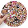 50 Hello Kitty Black Graffiti Stickers: Cute Cartoon Cat Designs for Phone Cases, Water Cups, and More