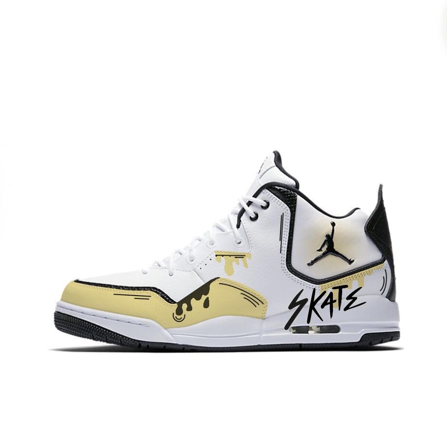

Jordan Courtside 23 Vintage Basketball Shoes Unisex Mid Top Yellow AR1000-100(Team641-) 36