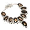Bellissima Pietra di Topazio Affumicato Fatta a Mano Argento Sterling 925 Elettroformato Collana, Topazio Affumicato Argento Per Moglie Collana Unisex Regalo d'Amore