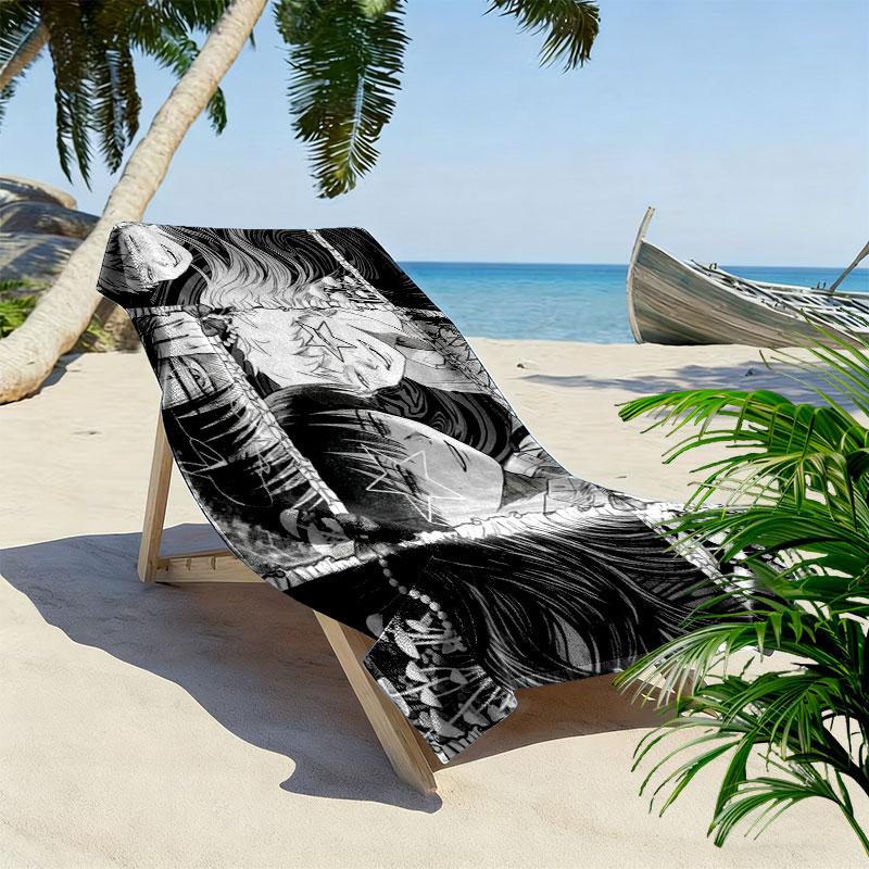 The Summer Hikaru Died Print Beach Towel, Large Soft Quick Dry Towel for Beach Camping Swimming