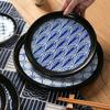 Japanese Classic Blue Pattern Tableware Hotel Style Western Food Plate Deep Plate Household High Value Shallow Plate Ceramic Disc