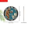 Wooden Hanging Decorative Sign, Toilet Decoration, 2D Plane, the Pattern Is a Bear Standing In Front of the Toilet, a Housewarming Gift for a Friend