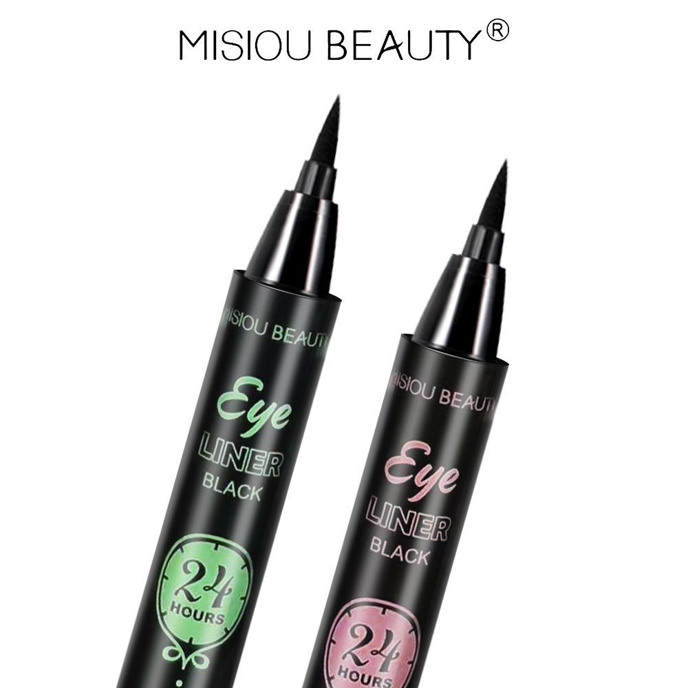 Misiou Beauty Double-ended Seal Eyeliner, Quick-drying, Waterproof, Long-lasting, Non-smudged, Ultra-fine 2-in-1 Eyeliner Liquid Pen for Open Corners