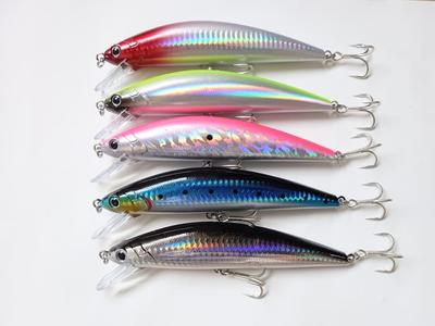 68g Lourd Coulant Convient pour la Mer Profonde Agitée Espagnole Poisson-Couteau d'Ultra-poids Leurre Minnow, Ensemble 5 Couleurs, Construction Through-Wire, Côte,
