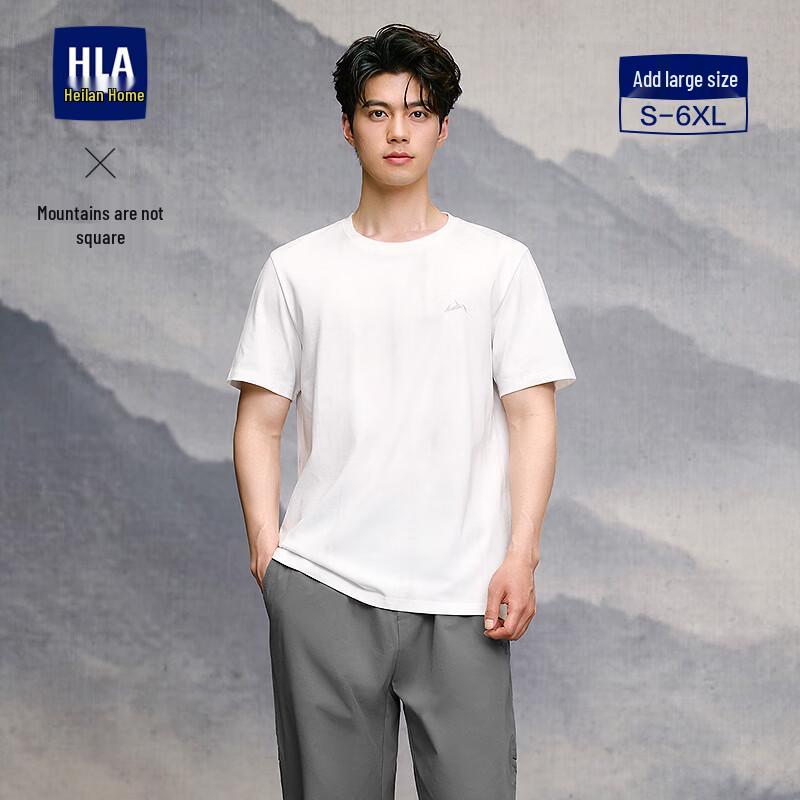 HLA Men s Graphic Round Neck Short Sleeve T-Shirt 3XL