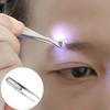 LED Eyebrow Clip with Light Stainless Steel Female Arrow Pattern Intelligent Design for Beautyeyebrow Trimming Hair Clippers