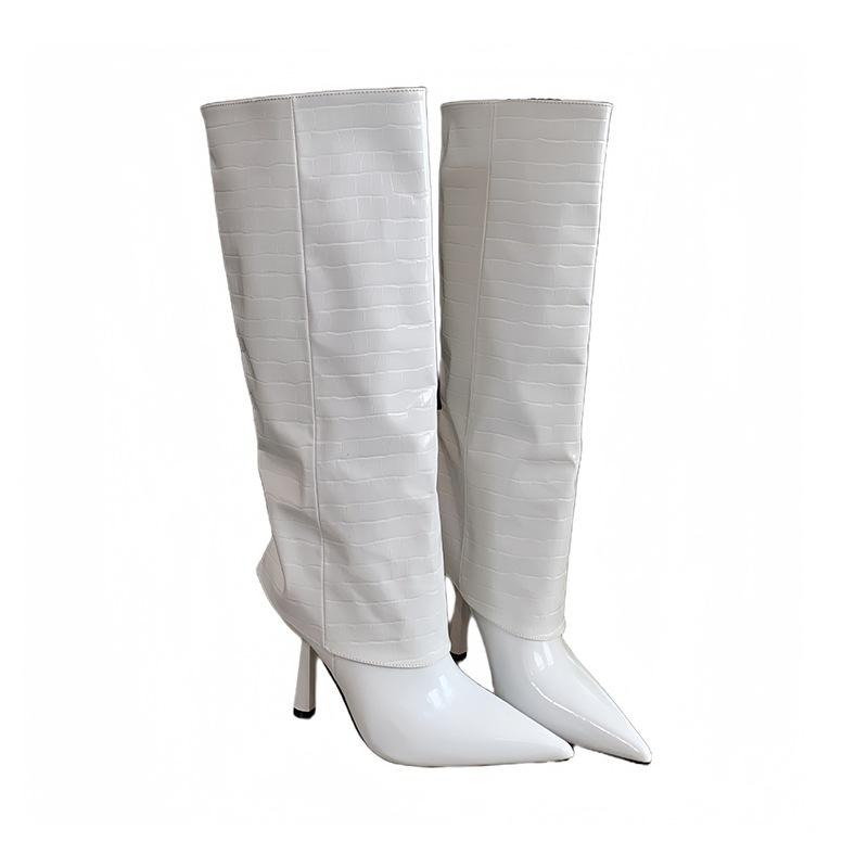Mi Ting pointed thin heel fashionable high boots autumn and winter but knee high heel thin knight long boots trouser boots