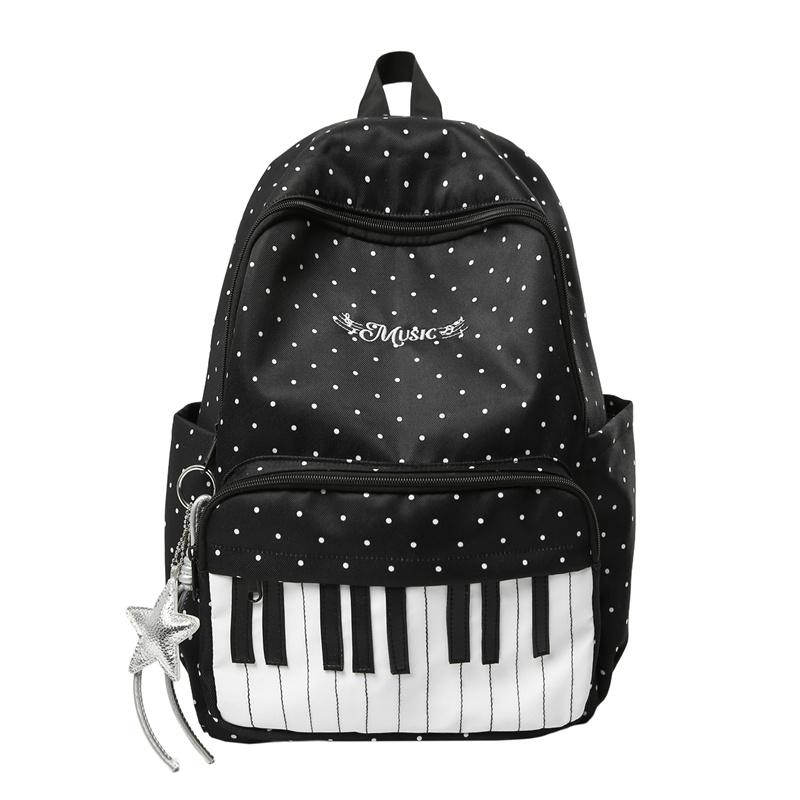 Wave Point Student Schoolbag Female College Style Travel Backpack