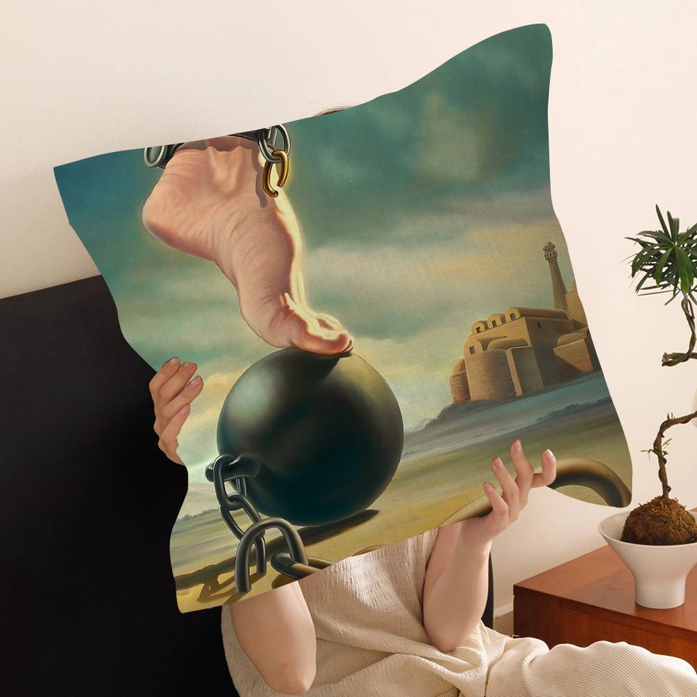S-Salvador Dali Abstract Art Personalized Picture Text Home Decorative Pillows Household Gifts 45x45cm