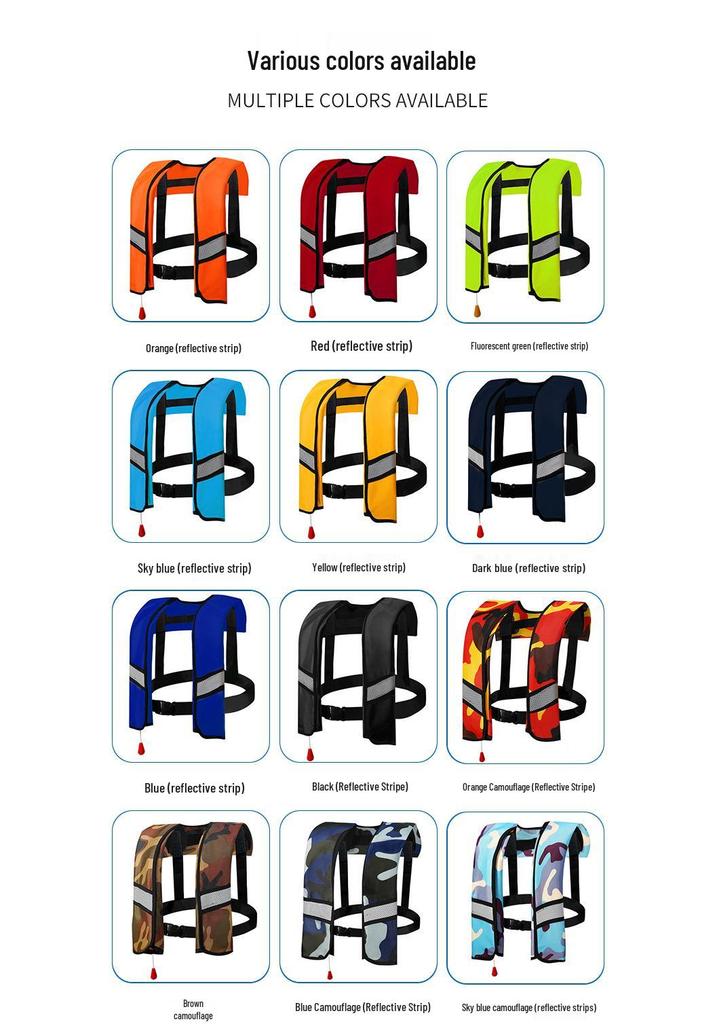 High Buoyancy Portable Inflatable Life Jacket for Marine and Fishing