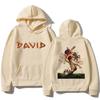 DAVID Filmhuvtröjor Filmgrafiska Sweatshirts Trendiga Pullovrar Anime-tryck Långärmade Lediga Lös Streetwear