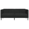 2 Seater Sofa Black Fabric