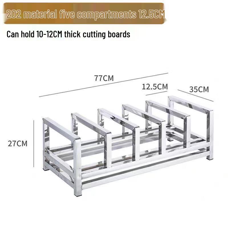 GOWKE Stainless Steel Commercial Chopping Board Rack