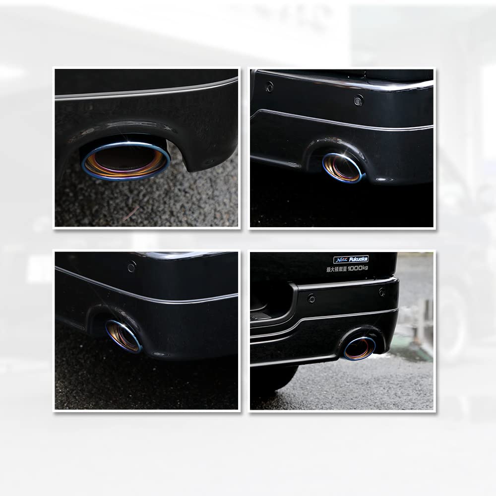 200 Series Hiace Compatible Muffler Cutter with Drop Chrome Custom Dress Toyota S YOURS Titanium-Look (1 Piece) Protection, Plated, Parts,