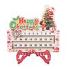 Creative Christmas Gift Wooden Countdown Calendar for Desk, Rustic Holiday Decoration with Reusable Sliding Date Marker, Living Room Fireplace