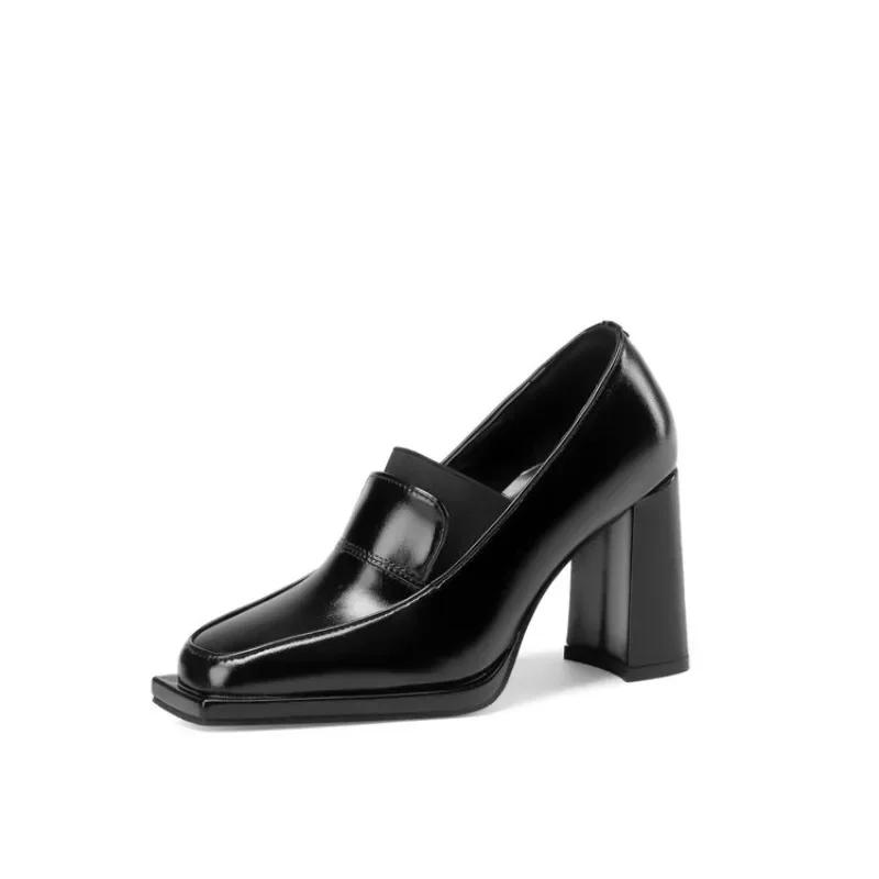 Fashion 2024 Woman High Heels Loafers Spring Autumn Elegant Ankle Strap Thick Heels Party Shoes Wedding Shoe Woman Pumps Gifts