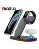 VAORLO 15W 3IN1 Drahtlose Ladegerät Schnell Ladung Für iphone 12 12pro 13 13pro Schnell Laden Telefon Docking Ladegerät Für airpod iWatch