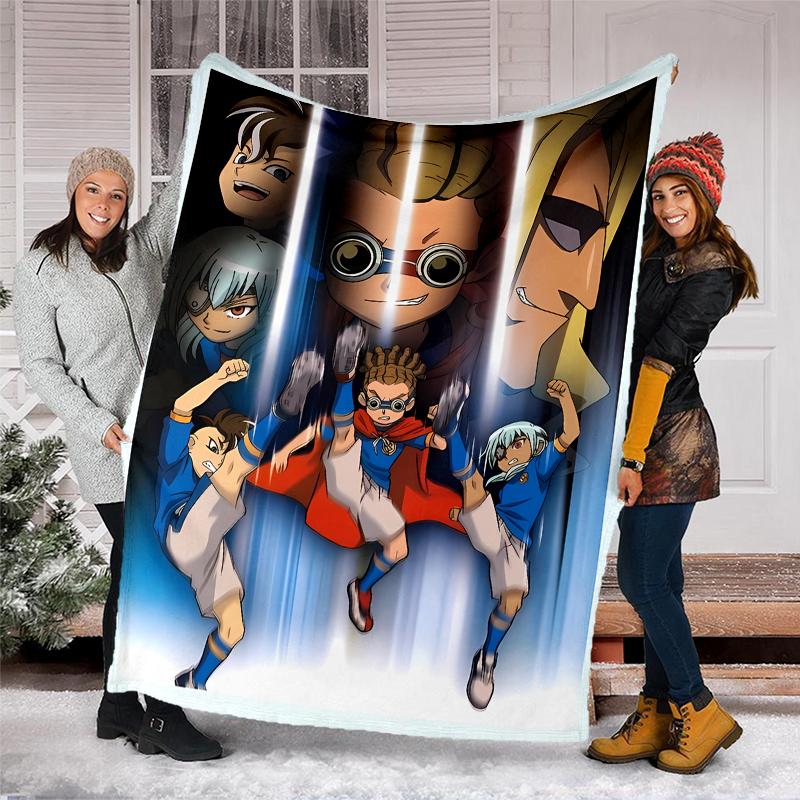 Inazuma Eleven printed throw blanket—soft,warm;versatile blanket for all seasons—perfect as &air-conditioning throw,nap blanket