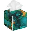 Black Cats Tissue Box Cover Square,Leather Tissue Holder with Bottom Belt,Waterproof Leather Facial Paper Organizer Tissue Box Cover for Home Office