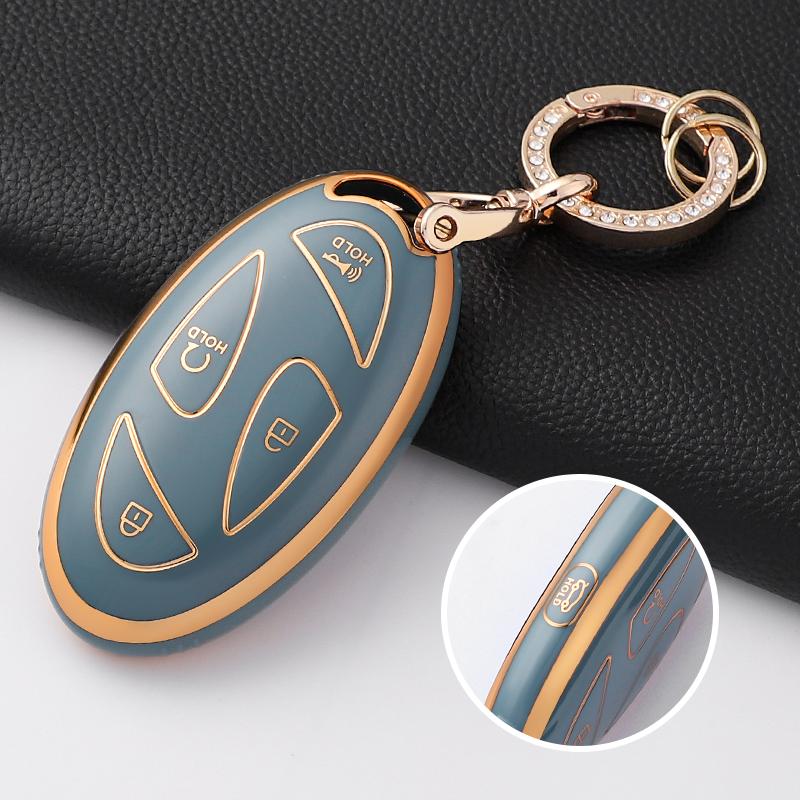 New Fashion TPU Car Key Case Cover Shell Fob For Hyundai Kona Ev Grandeur GN7 IONIQ 6 Protector Keyless Keychain Accessories