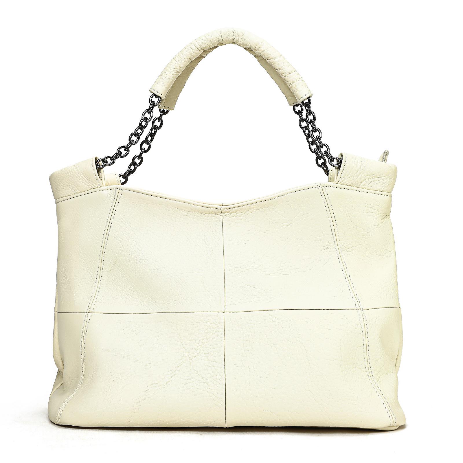 

Женская сумка из натуральной кожи Сумка на одно плечо Сумка-переноска Сумка из натуральной кожи с цепочкой coffee бежевый