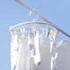 Langlebiger Plastik-Hänge-Wäscheständer Runde Form Mit Klammern Für Socken In Weiß