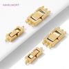 18K Gold Plated Pearl Clasps Fasteners,Brass Jewelry Clasps Connector For Bracelets Making,DIY Jewelry Making Accessories