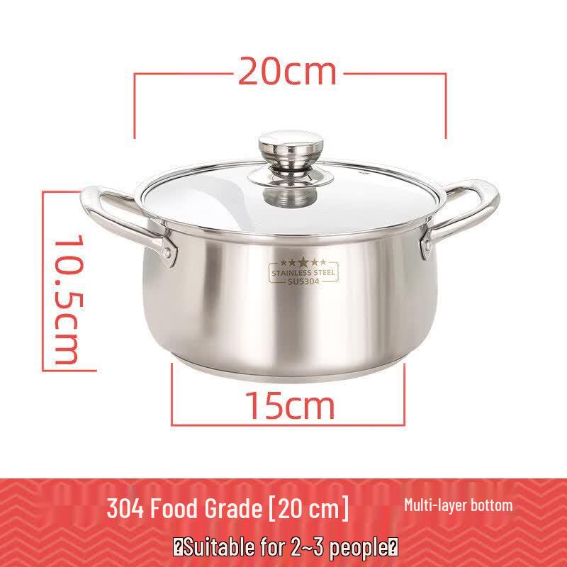 Qiwei 304 Stainless Steel Steamer & Soup Pot