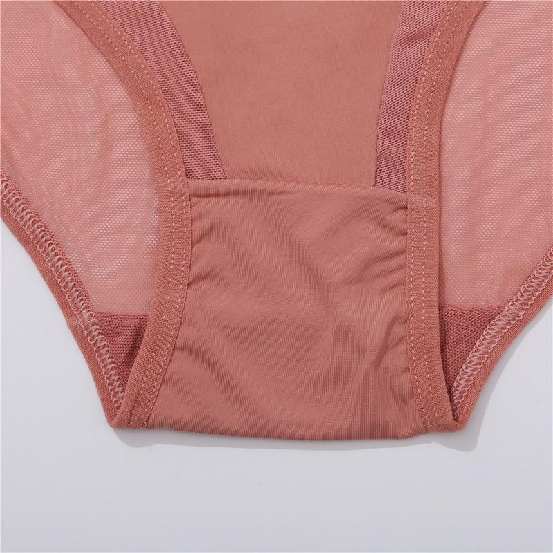 Women Seamless Mesh Panties Breathable Lingerie Woman Sexy Underwear For Girls Briefs Underpants Femme