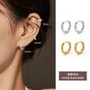 Modische Reinsilber-Creolen, Geometrischer Stil Silberschmuck für Ohren von Frauen